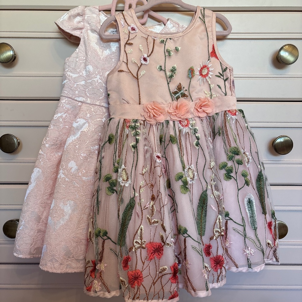 Occasion dresses for 3T girl, fancy two dress bundle
